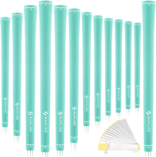 Vista 8 de SAPLIZE Empuñaduras de golf exclusivas para mujer, paquete de 13 empuñaduras de goma suave con diseño cónico optimizado, cómodos y absorbentes