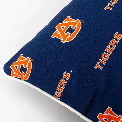 Vista 5 de College Covers Almohada decorativa para exteriores, 16 x 16 pulgadas, tigres caoba