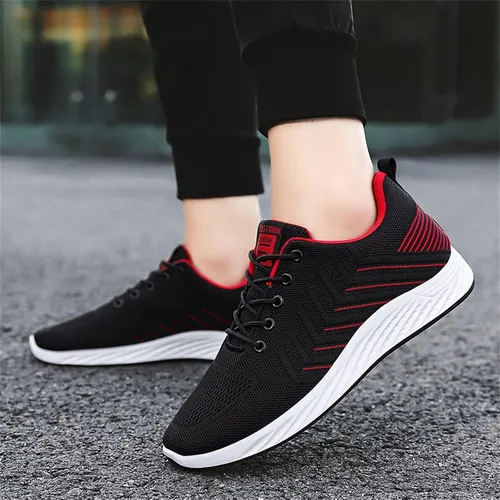 Vista 7 de Zapatos Tenis para hombre Baratos de moda de verano y para hombre, zapatillas de correr sin cordones para hombre