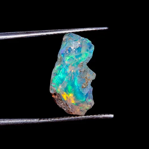 Vista 4 de Jaguar Gem New Lot 50 unidades de piedra natural de ópalo etíope áspero de grado A, suministro de cristales crudos, piedras preciosas para hacer