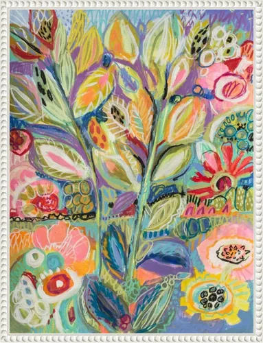 Vista 13 de Amanti Art Lienzo enmarcado para pared, 24 x 18 pulgadas, jardín de fantasía II, por Karen Fields, lienzo enmarcado para pared, arte abstracto