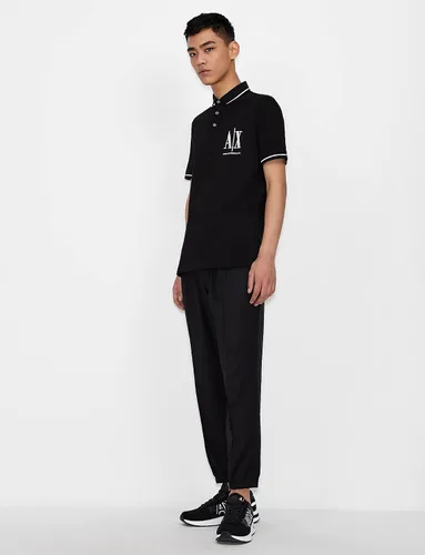 Vista 3 de Armani Exchange Polo con logotipo bordado para hombre