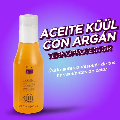 Vista 3 de Fantasy Nails Aceite de argán KÜÜL FIX ME (ACEITE CON ARGÁN) 2.0 fl oz/2.03 fl oz. botella de mostaza, 1 unidad