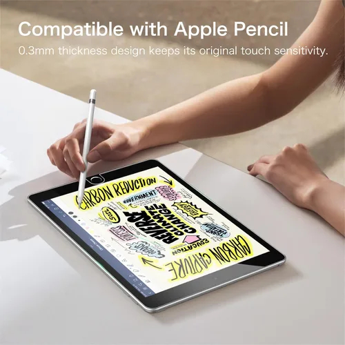 Vista 6 de Fintie Protector de pantalla de vidrio templado para iPad de 9ª / 8ª / 7ª generación (2021/2020 / 2019) de 10.2 pulgadas y iPad Air 3 de 10.5