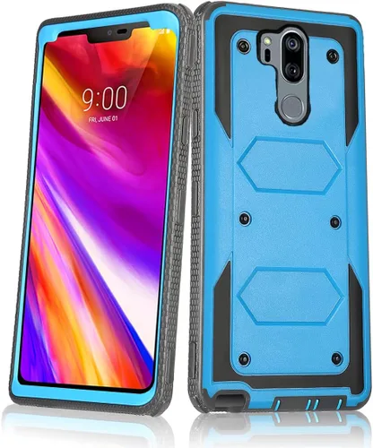 Vista 13 de Asuwish Funda de teléfono para LG G7 ThinQ cubierta híbrida a prueba de golpes de cuerpo completo protector resistente accesorios de celular LGG7