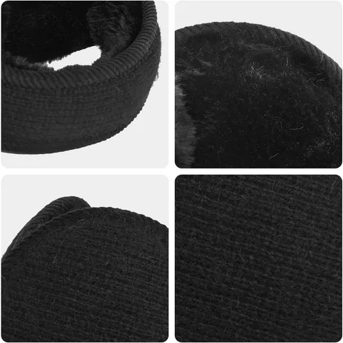 Vista 3 de Surblue - Orejeras de punto cálidas y unisex, orejeras ajustables para invierno, de cachemira y con pelo