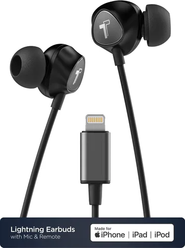 Vista 4 de Thore Auriculares para iPhone (certificado Apple MFi) V110 Auriculares trenzados con cable Lightning (resistentes al sudor y al agua)