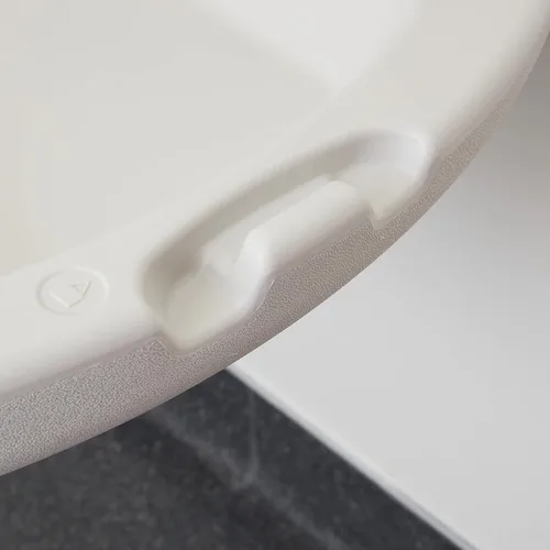 Vista 10 de ECR4Kids Cambiador horizontal montado en la pared con espalda delgada, cambiador de bebé, granito blanco