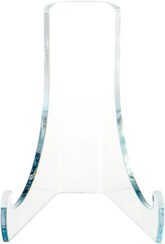 Vista 2 de Plymor Caballete de acrílico transparente con repisas de soporte profundo, 3 pulgadas de alto x 2.25 pulgadas de ancho x 2.5 pulgadas de profundidad