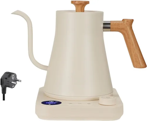 Vista 10 de Smart - Hervidor eléctrico de cuello de cisne de 1500 W, control de temperatura variable con pantalla LED, acero inoxidable 304, microbrebajada de 5