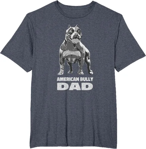 Vista 8 de American Bully Dad Dog Owner American Bully - Camiseta para hombre, Negro, S
