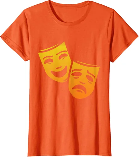Vista 41 de Comedia y tragedia griega teatro máscaras camiseta