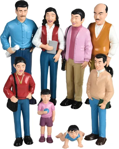Vista 8 de Cre8tive Minds Juego de Simulación Familias Multiculturales, Figuras de Juguete Diversas para Niños, Detalles Realistas, Juguetes de Aprendizaje