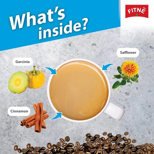 Vista 6 de FITNE - Paquetes de café instantáneo 3 en 1 mezcla con hierbas, canela, garcinia, cártamo, especias, latte, mezcla suave, sin azúcar, edulcorante
