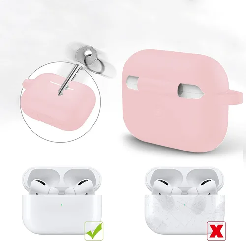 Vista 3 de SaharaCase - Funda de silicona para Apple AirPods Pro 2 (2ª generación) [Robusta] protección de cuerpo completo, agarre antideslizante, delgado