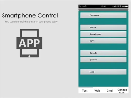 Vista 3 de No es compatible con iPhone iOS/IPAD/MAC, solo compatible con Android/Windows, impresora térmica Bluetooth de recibos de 2.283 in, mini impresora