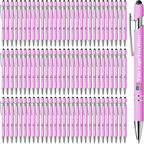 Vista 32 de Bolígrafos personalizados con lápiz capacitivo, bolígrafos personalizados impresos con tu logotipo o mensaje, ideales para regalos, promociones