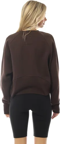 Vista 78 de MixMatchy Sudadera básica suave y cómoda de forro polar con cuello redondo para mujer