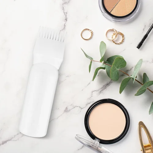 Vista 5 de Botella aplicadora de peine de raíz, botella aplicadora de aceite para el cabello de 6 onzas para teñir el cabello, cepillo aplicador de botella