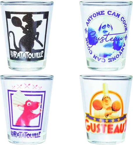Vista 33 de Silver Buffalo Disney Una película Goofy - Juego de 4 mini vasos con personajes de Goofy, Max Goof, Roxanne y Bobby Zimuruski, 1.5 onzas