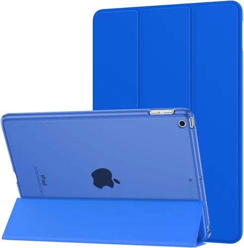 Vista 10 de MoKo Funda para iPad 9.7 2018/2017 de 5ª / 6ª Generación - Funda delgada y ligera con soporte para Smartphone con parte trasera translúcida