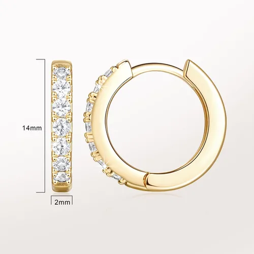 Vista 6 de NEARLAND Aretes de aro de oro de 14 quilates para mujer, aretes de aro de oro de 14 quilates, aretes de aro pequeños de oro hipoalergénicos