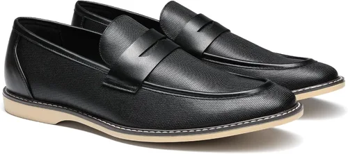 Vista 3 de Bruno Marc Mocasines Penny para hombre, zapatos de vestir formales de negocios