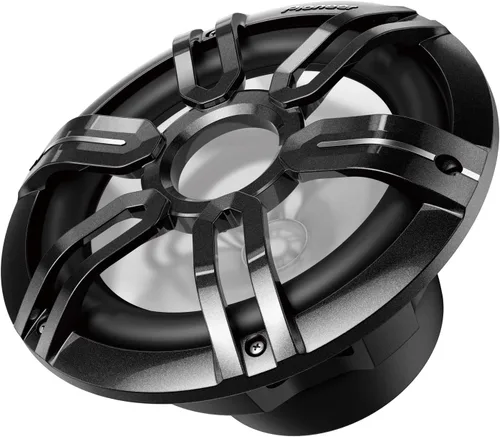 Vista 4 de Pioneer CAR TSME100WS Single 10 pulgadas 900 vatios de potencia máxima, clasificación IPX7, diseño de rejilla deportiva, subwoofer marino, rejillas