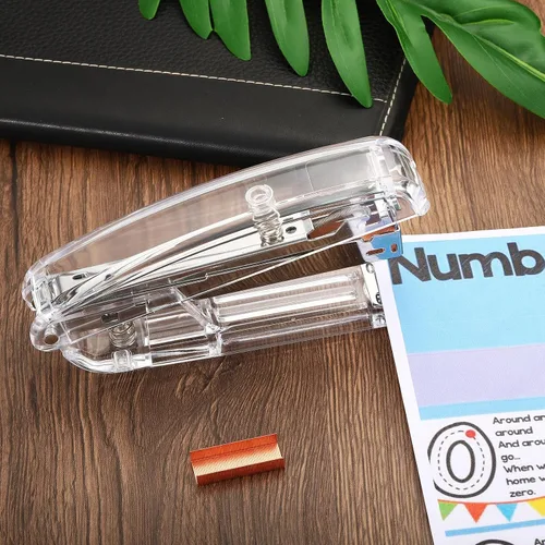 Vista 7 de PATIKIL Acrylic Stapler Set, Portable Stylish Manual Effortless Desktop Stapler with 2000 Pcs 24/6 Staples for Classroom Home Office Desk, Rainbow