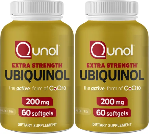 Vista 12 de Qunol Ubiquinol CoQ10 cápsulas blandas de 200 mg, potente antioxidante para la salud cardíaca y vascular, esencial para la producción de energía