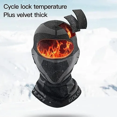 Vista 3 de Zsling Máscara de esquí, pasamontañas de invierno para hombres y mujeres, equipo de clima frío, esquí, snowboard, motociclismo, correr, color negro