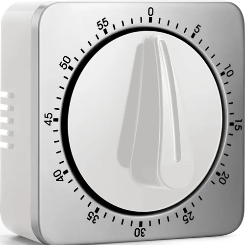 Vista 5 de Temporizadores de cocina para cocinar, reloj temporizador de cocina de chef con alarma fuerte, temporizador de escritorio 100% mecánico -