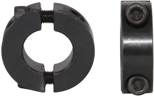 Vista 4 de Abrazadera de collar de eje de 1/4 de pulgada con doble abrazadera de collar de eje de acero al carbono, 4 piezas