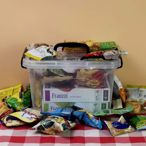 Vista 7 de Farmoon Contenedor de almacenamiento con tapa transparente de 6 cuartos de galón, caja de contenedores de plástico, 6 paquetes Transparente y negro
