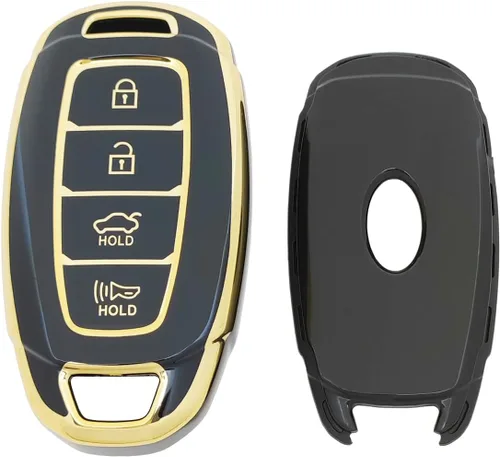 Vista 5 de Funda protectora de TPU suave de 360 grados para Hyundai Palisade Elantra Kona Azera Santa Grandeur IG Key Fob