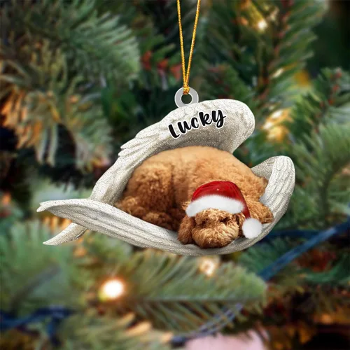 Vista 49 de Ángel durmiente de Afghan Hound para Navidad, adorno personalizado con el nombre del perro, adorno de Navidad personalizado para amantes de perros