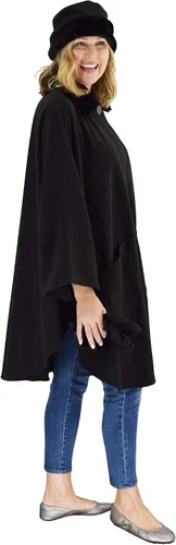 Vista 3 de Abrigo de forro polar para mujer, con guantes y sombrero a juego, colección de invierno, talla única