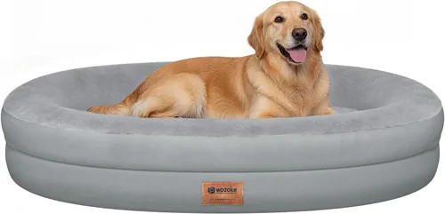 Vista 16 de Cama ortopédica lavable grande para perros: Cama de espuma viscoelástica impermeable para mascotas con refuerzos - Funda ortopédica extraíble