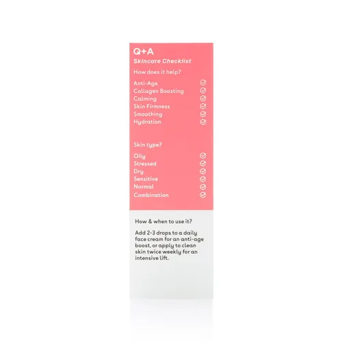 Vista 2 de Q+A Suero potenciador de colágeno (0.5 fl oz), suero facial de colágeno, cuidado de la piel con extractos de algas, suaviza, rellena e hidrata