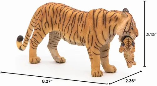 Vista 11 de Figura realista de tigre y su cachorro, colección Wild Life, niños a partir de 3 años