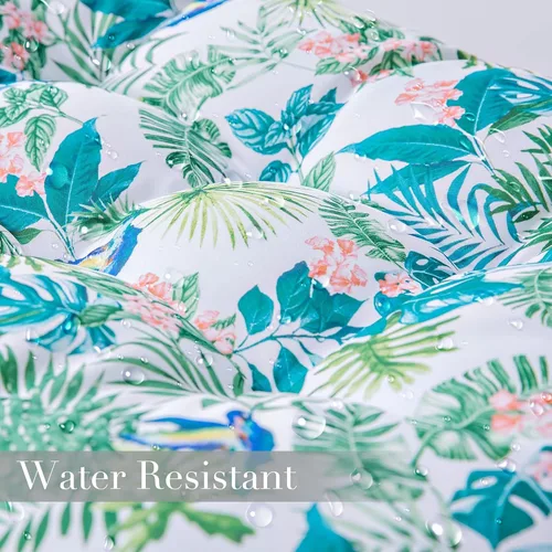 Vista 4 de Enipate Juego de 2 cojines para silla Adirondack con estampado tropical, resistentes a la intemperie, cojines de asiento para sillas de patio