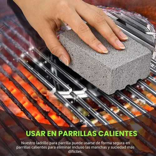 Vista 3 de Maryton Ladrillo de limpieza de piedra para parrilla, kit de limpieza para parrillas, bloque de piedra pómez para eliminar manchas de grasa