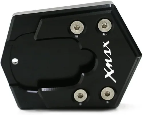 Vista 6 de Motorcycle Side Stand pad CNC Kickstand Motorcycle Foot Side Stand Extension Pad Support Plate Enlarge for Y&AMAHA X-MAX X MAX Xmax 300 125 250 Red