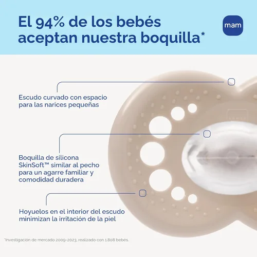 Vista 4 de MAM Paquete variado de chupetes de 16 meses, sin BPA, pezón de silicona
