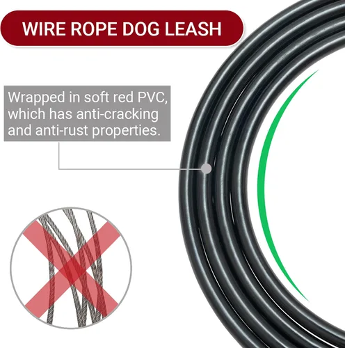 Vista 3 de Correa corta para perro, a prueba de mordidas, cable de amarre para perro de 5 pies con mango acolchado suave reflectante para entrenamiento