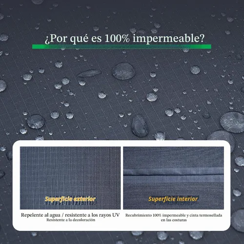 Vista 5 de F&J - Cubierta de mesa para patio al aire libre, 62 x 42 x 27.5 pulgadas, impermeable, resistente a los rayos UV, protección contra la nieve