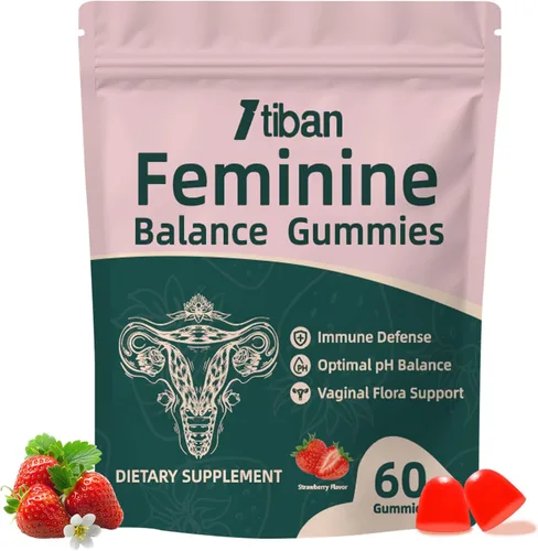 Vista 10 de Gomitas de Piña para Mujeres Equilibrio de pH, Probióticos Femeninos para la Salud Vaginal, Gomitas Nutritivas Femeninas, Apoyo Inmunológico