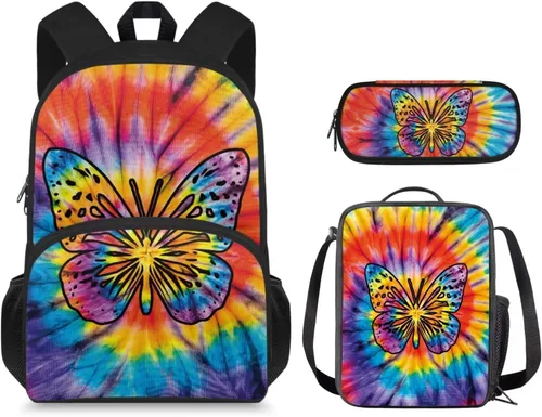 Vista 17 de Mochila 3D Otter para niños de 9 a 11 años, bonita mochila para niñas para la escuela, mochila elegante para niños con lonchera y bolsa