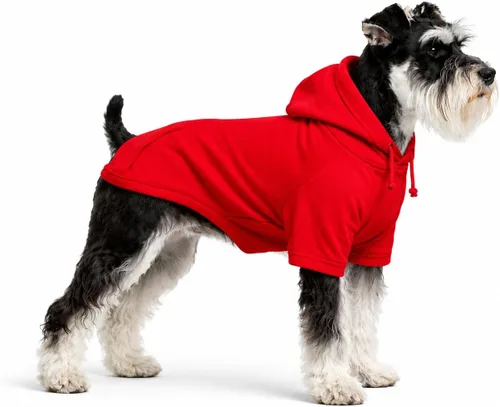 Vista 59 de Lovelonglong Sudadera básica con capucha para perros, 100% algodón, se adapta a perros pequeños, medianos y grandes, color negro, XS