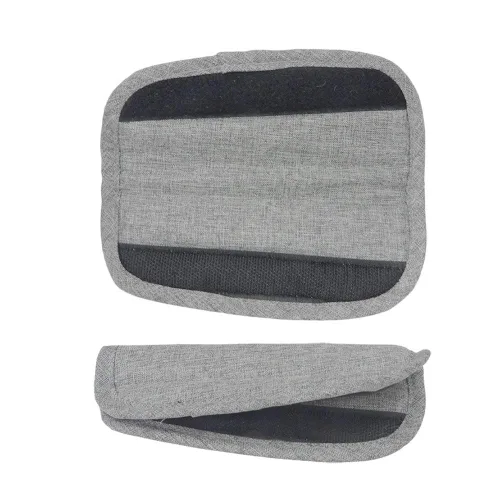 Vista 4 de Juego de 3 fundas de correa de asiento de coche para cochecito de bebé y almohadilla para la entrepierna, fundas universales suaves para cinturón